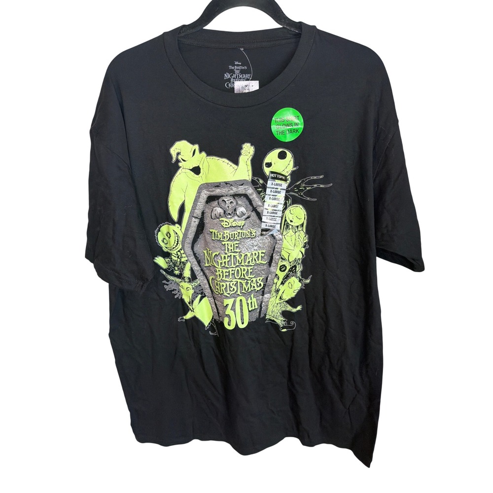 Disney Nightmare Before Christmas 30th Anniversary Glow T-Shirt Hot Topic XL